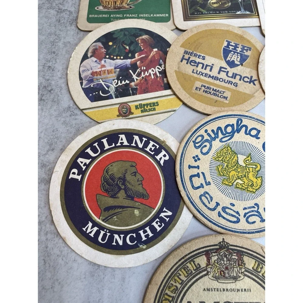 Vtg Paper Coasters From Around The World Lot Of 33